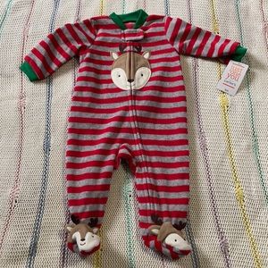 NWT Carter’s reeinder footed onesie size 3M